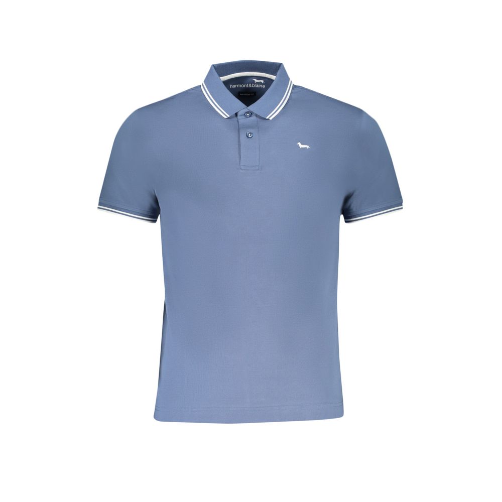 Harmont & Blaine Blue Cotton Men's Polo Shirt
