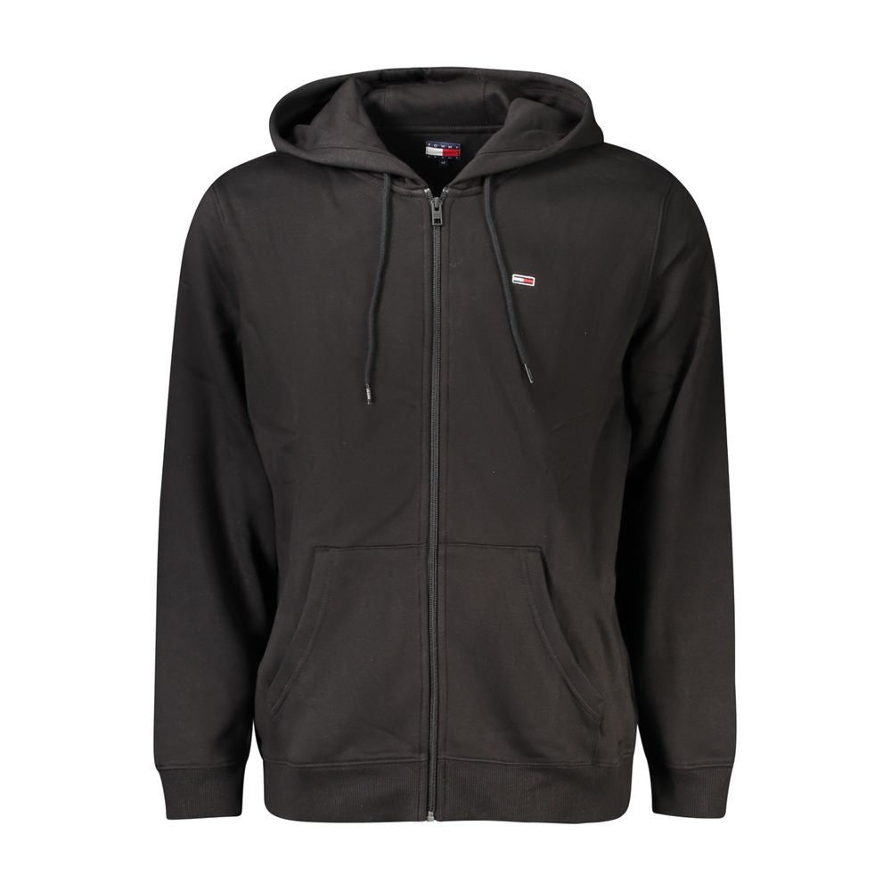 Tommy Hilfiger Black Cotton Men's Hoodie Sweatshirt
