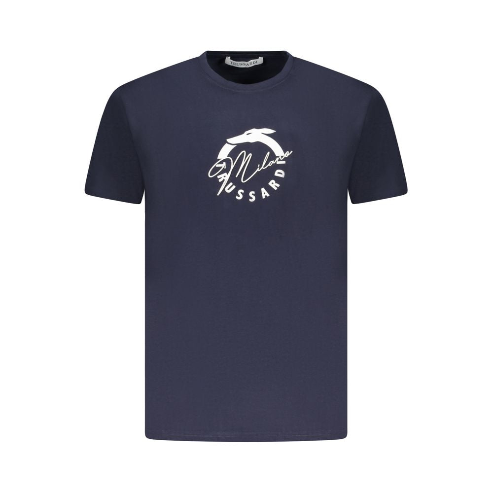 Trussardi Blu Cotton Men T-Shirt
