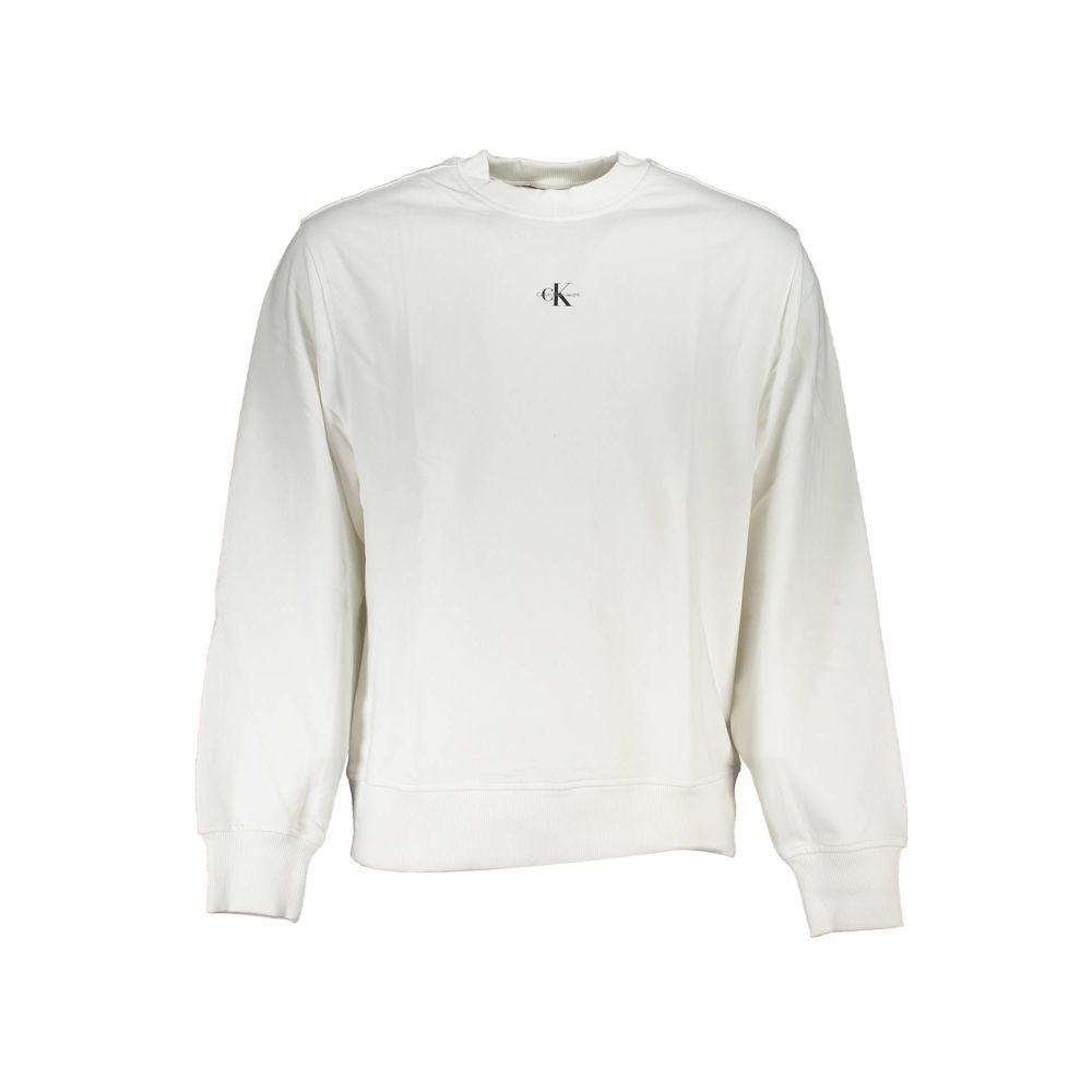 Calvin Klein White Cotton Men's Sweatshirt