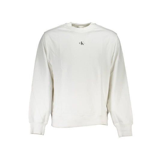 Calvin Klein White Cotton Men's Sweatshirt