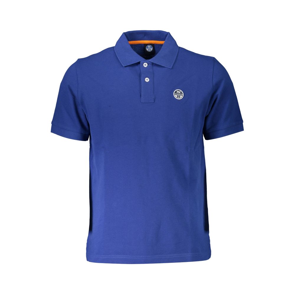 North Sails Blue Cotton Men Polo Shirt