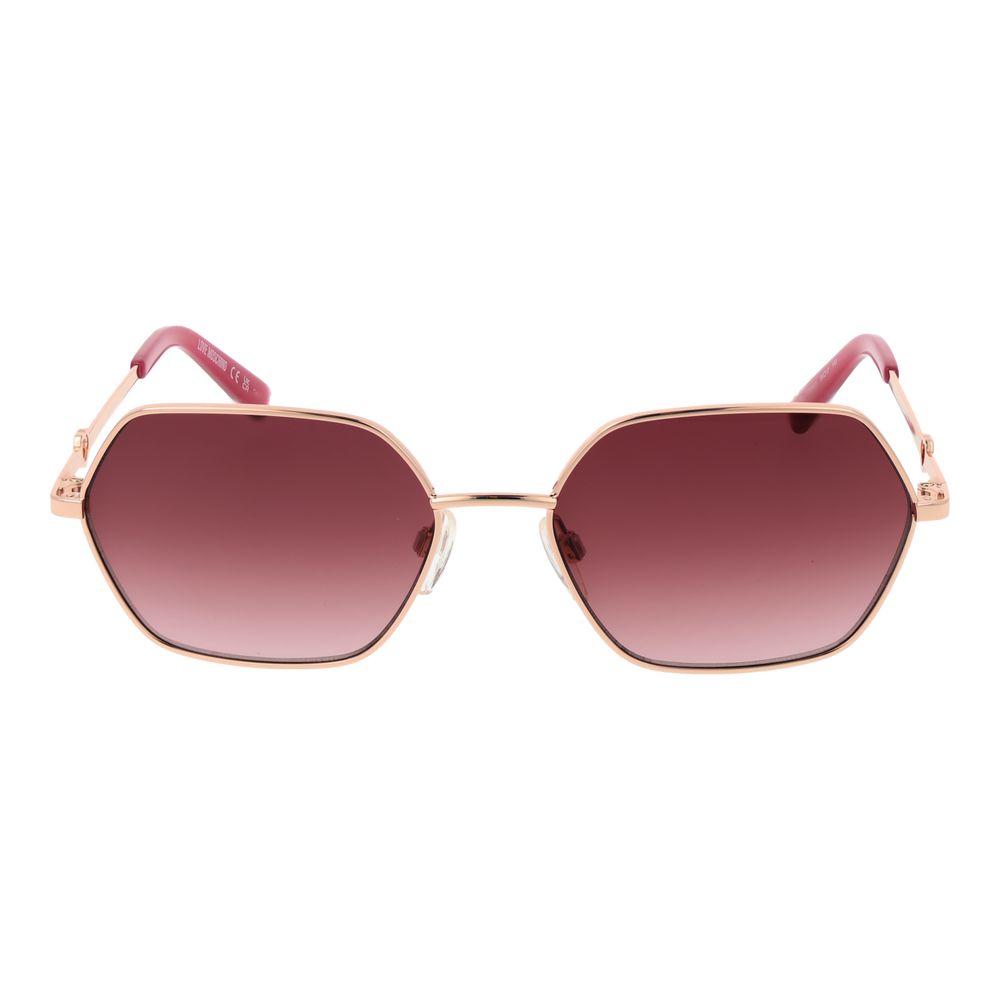 Lunettes de soleil Love Moschino pour femme en or rose