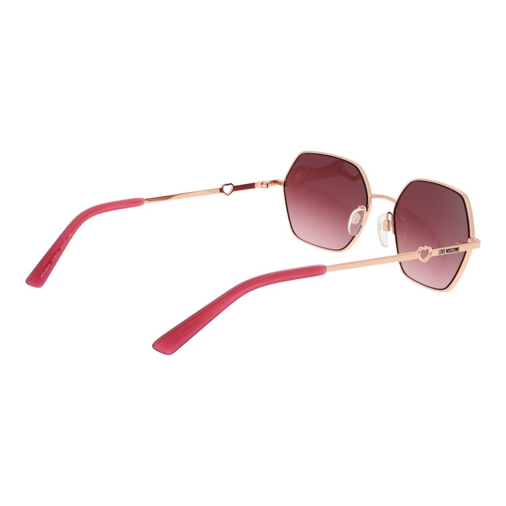 Lunettes de soleil Love Moschino pour femme en or rose