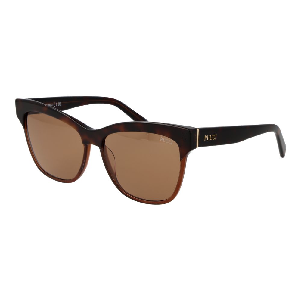 Emilio Pucci Brown Acetate Sunglasses