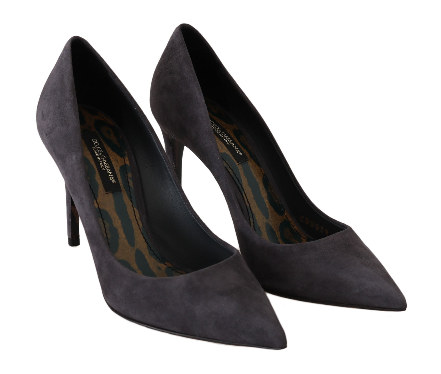 Chaussures à talons aiguilles en daim gris Dolce &amp; Gabbana