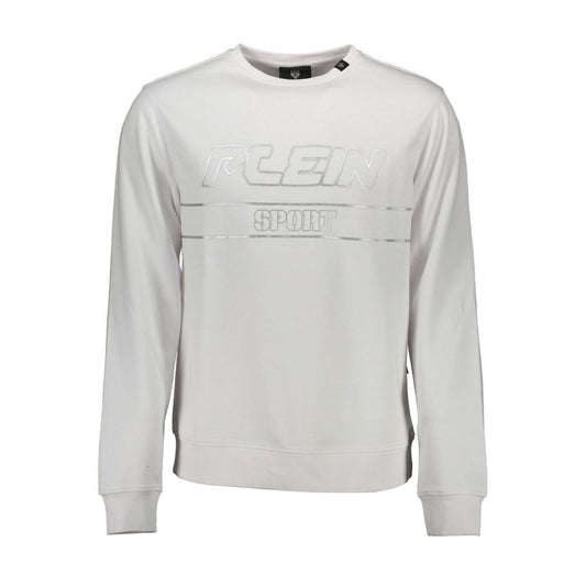 Plein Sport Bianco Cotton Men Sweatshirt