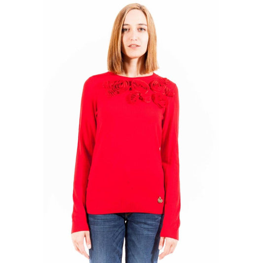 Pull en polyester rouge Love Moschino
