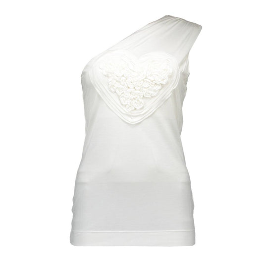 Hauts et t-shirts blancs en élasthanne Love Moschino