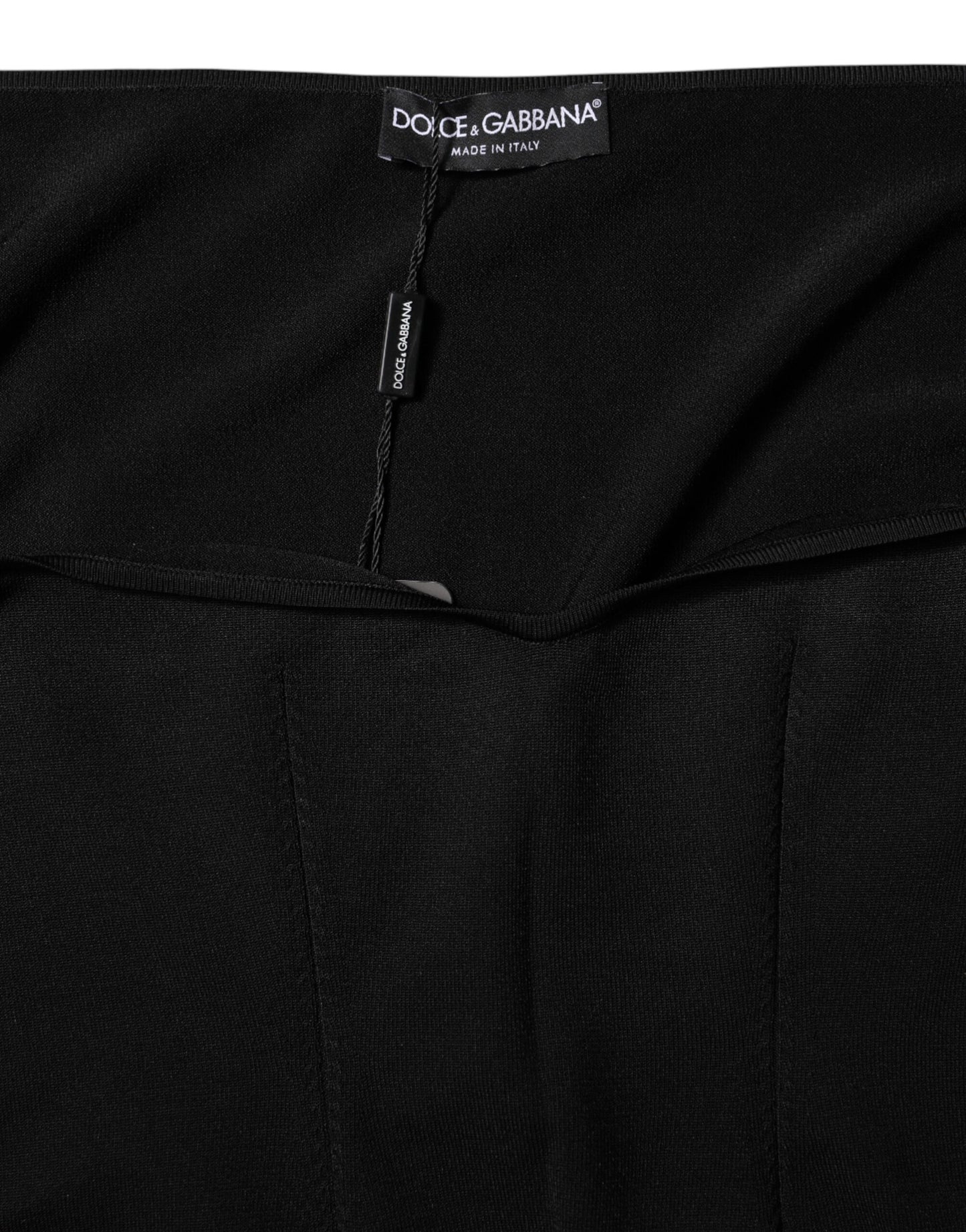 Chemisier à manches longues en viscose noire Dolce &amp; Gabbana