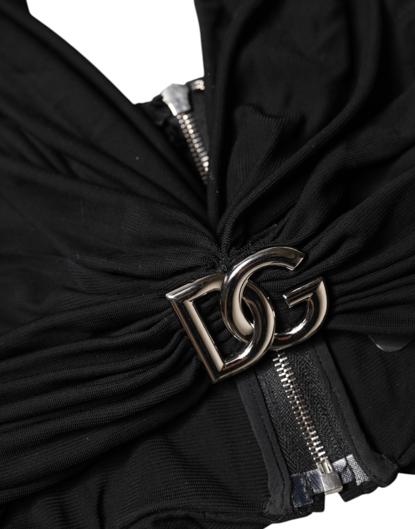 Dolce &amp; Gabbana Haut bustier court dos nu en viscose noir