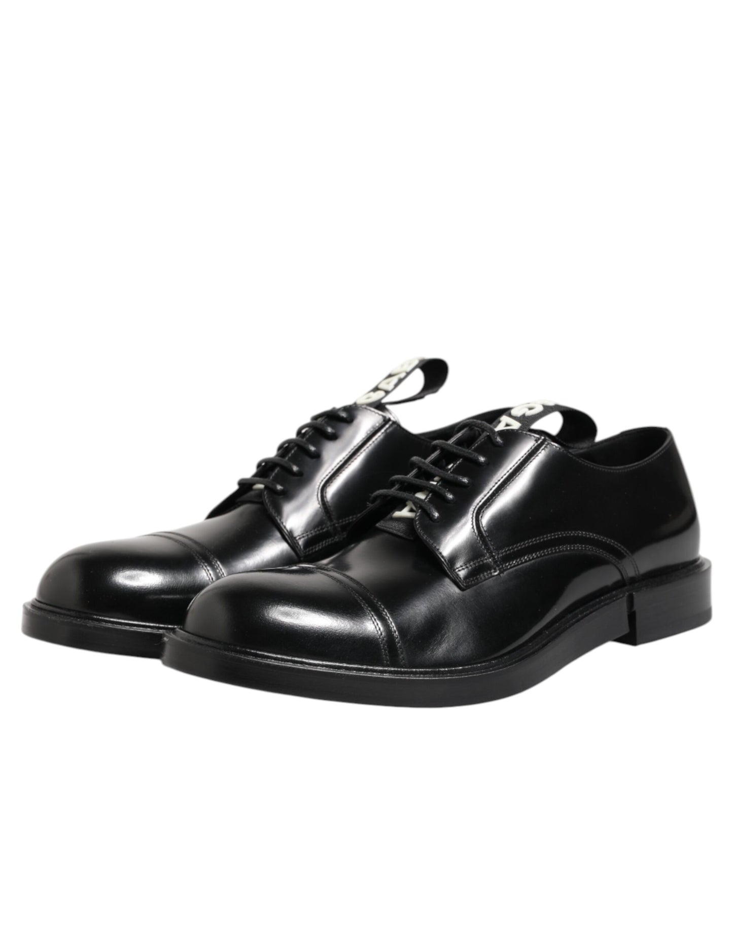 Dolce & Gabbana Black Leather Dress Lace Up Men Formal Shoes
