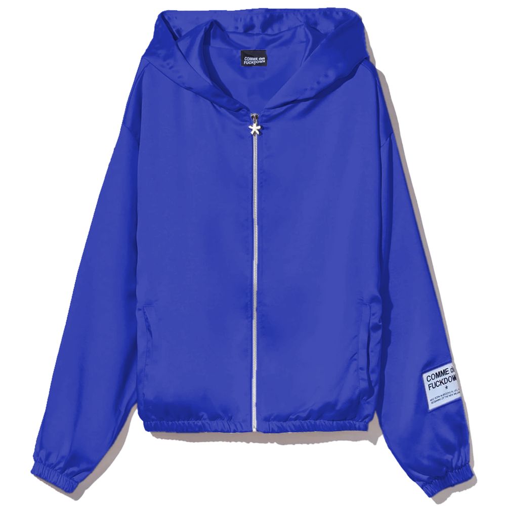 Pull en polyester bleu Comme des Garçons Fuckdown