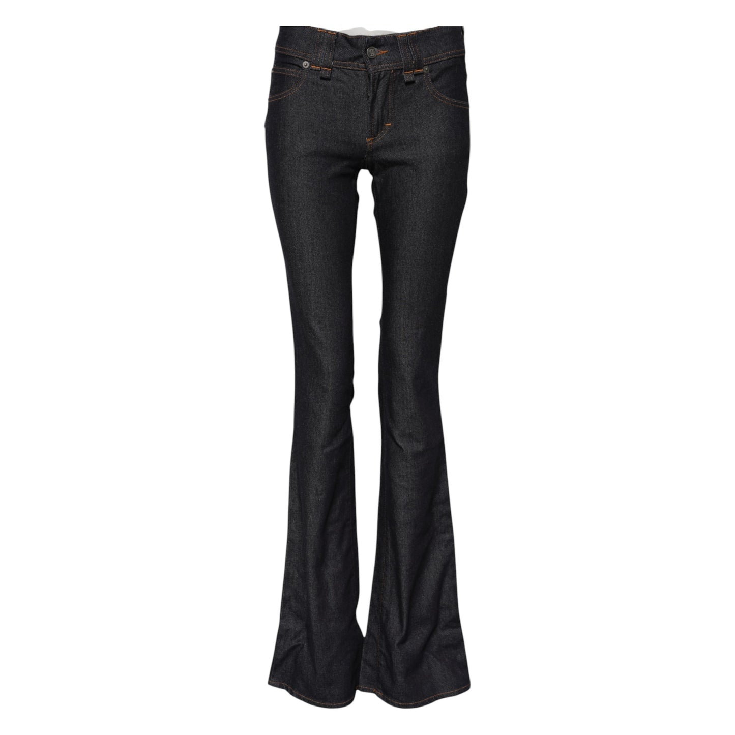 Jean large en coton bleu taille moyenne John Galliano