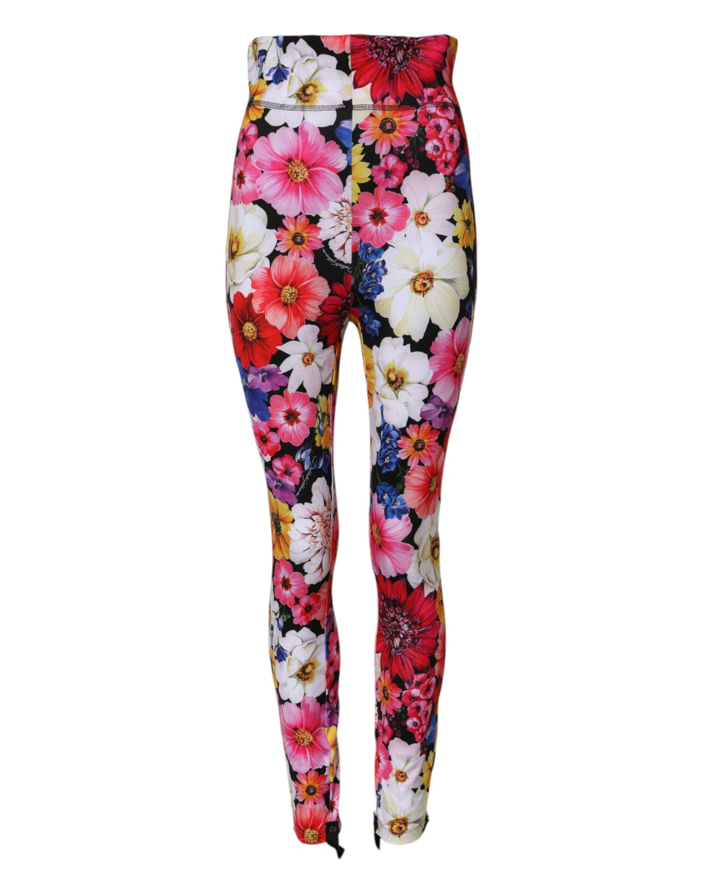 Pantalon legging taille haute à fleurs multicolores Dolce &amp; Gabbana
