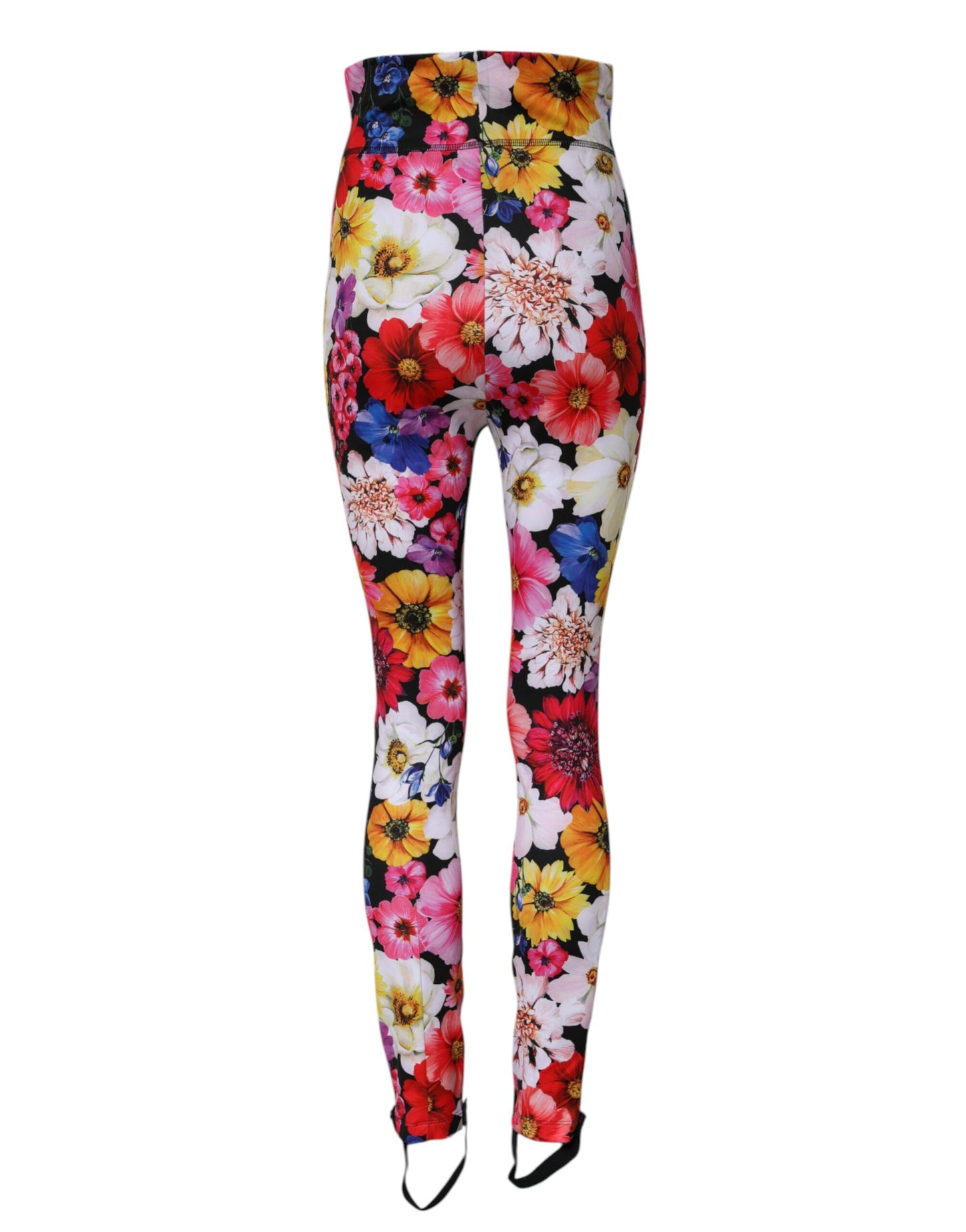 Pantalon legging taille haute à fleurs multicolores Dolce &amp; Gabbana