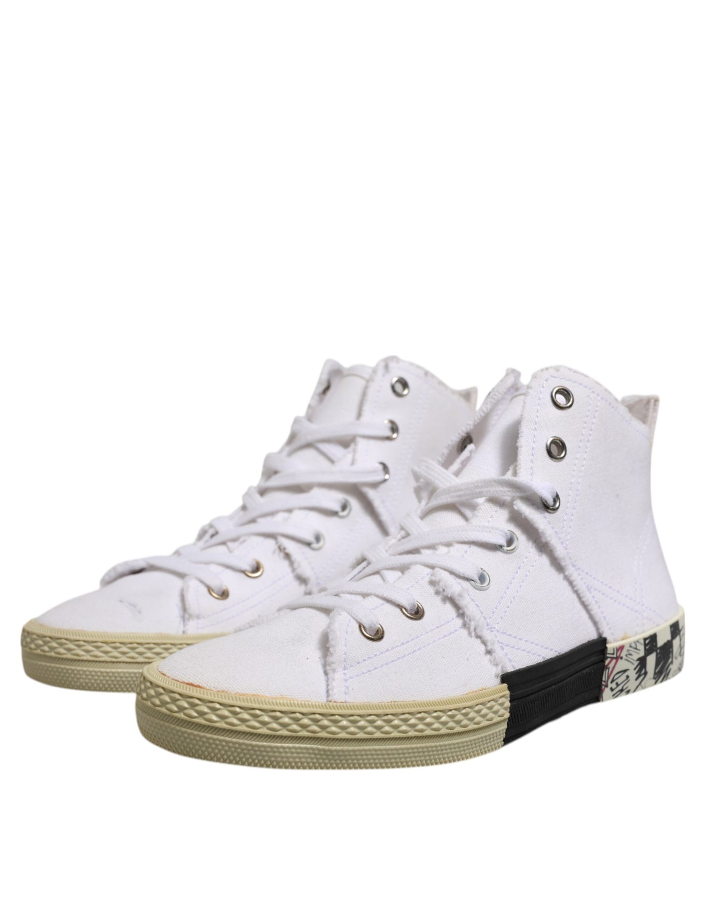 Baskets mi-hautes blanches à lacets Maison Margiela pour femme