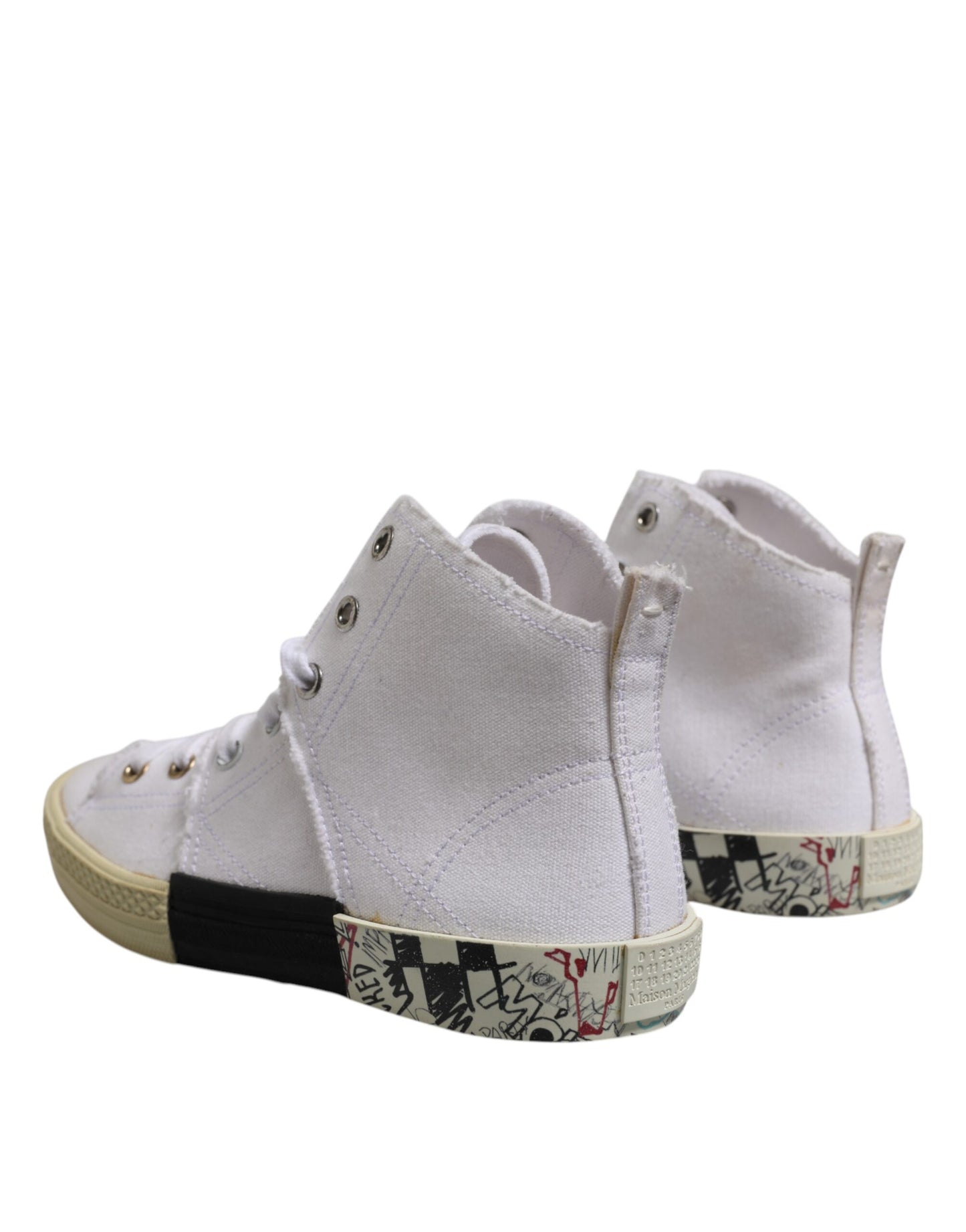 Baskets mi-hautes blanches à lacets Maison Margiela pour femme