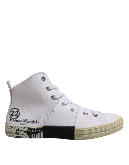 Baskets mi-hautes blanches à lacets Maison Margiela pour femme