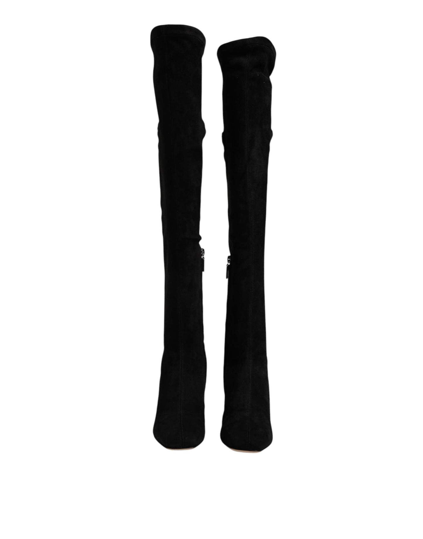 Bottes hautes en daim noir Dolce &amp; Gabbana