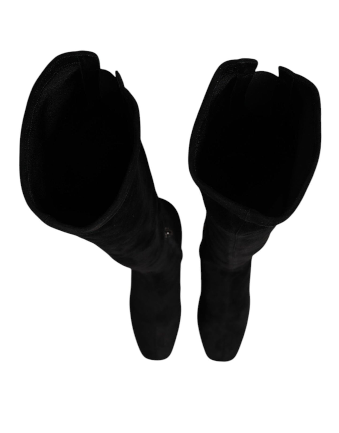 Bottes hautes en daim noir Dolce &amp; Gabbana