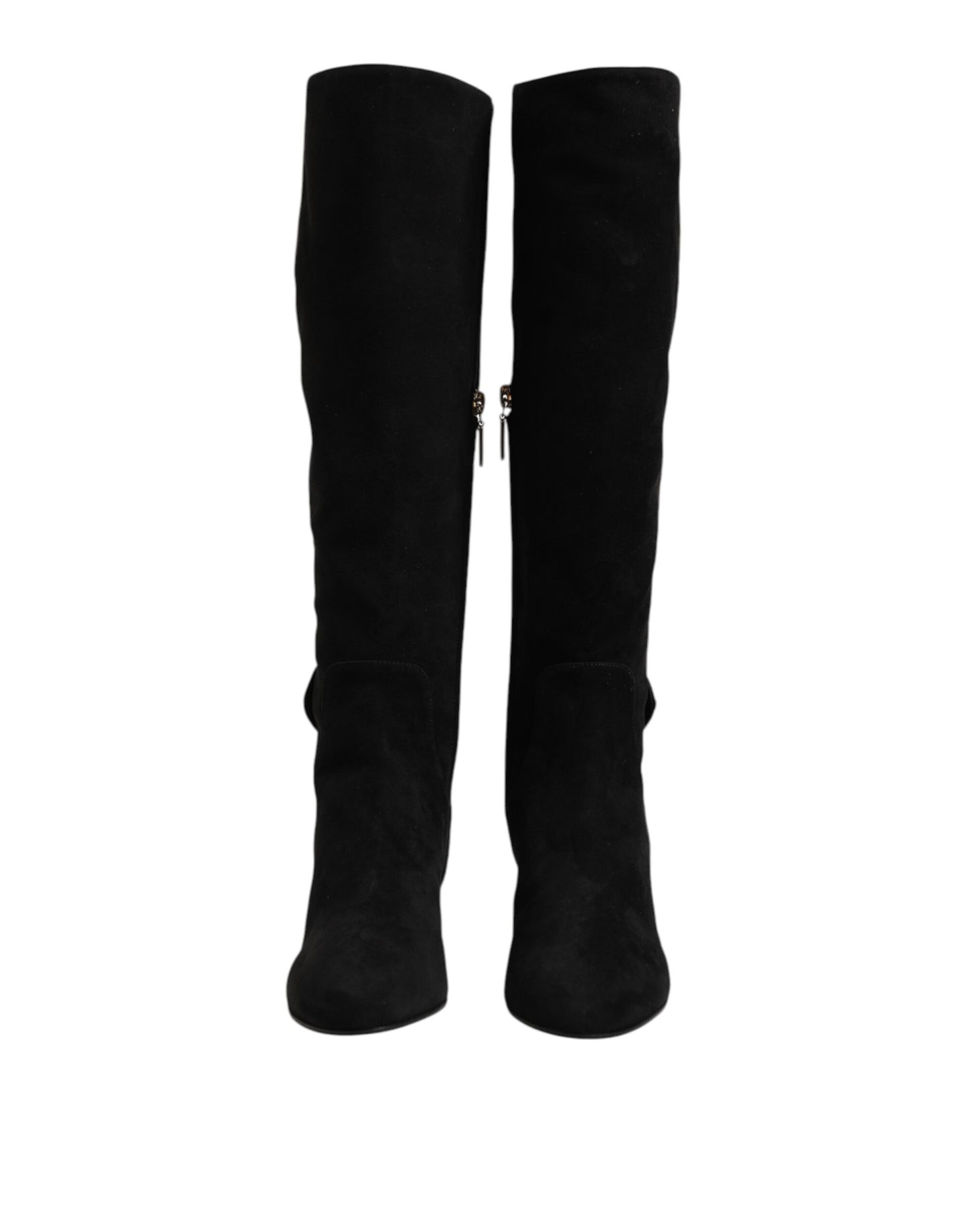 Bottes hautes en daim noir Dolce &amp; Gabbana