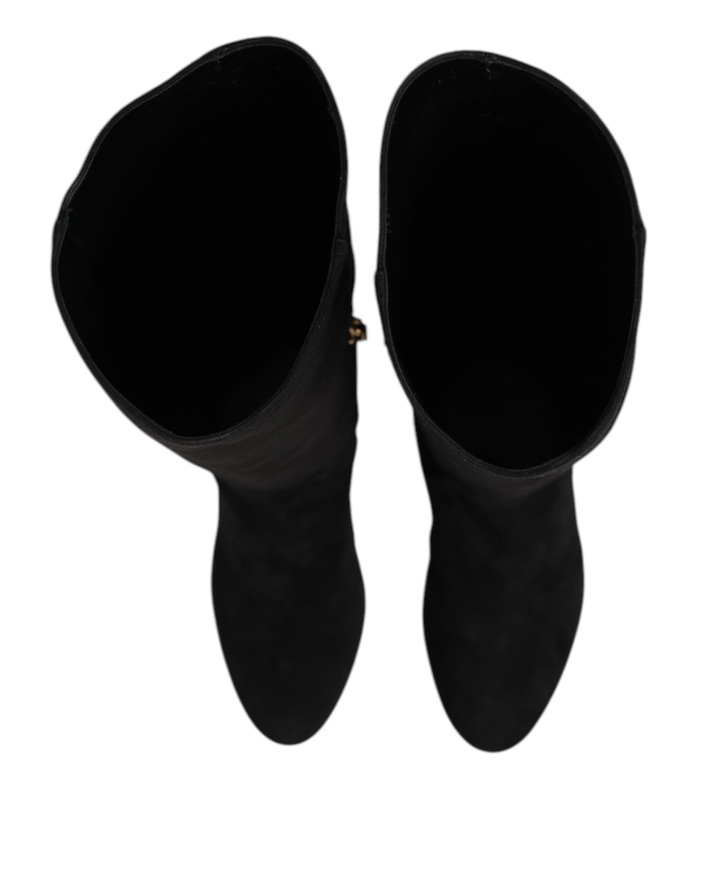 Bottes hautes en daim noir Dolce &amp; Gabbana