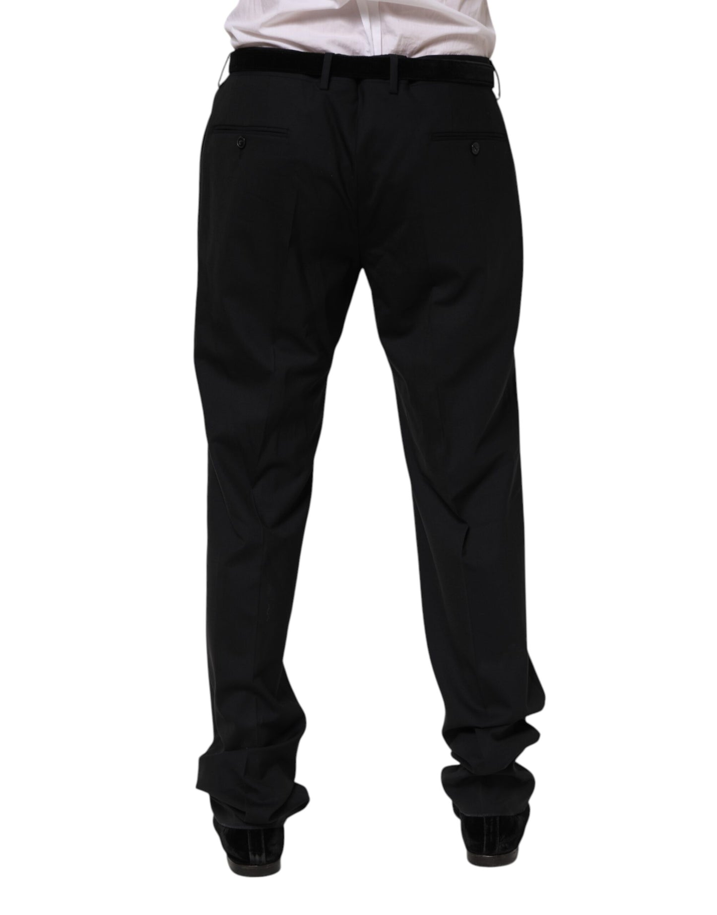 Dolce & Gabbana Black Wool Formal Dress Pants