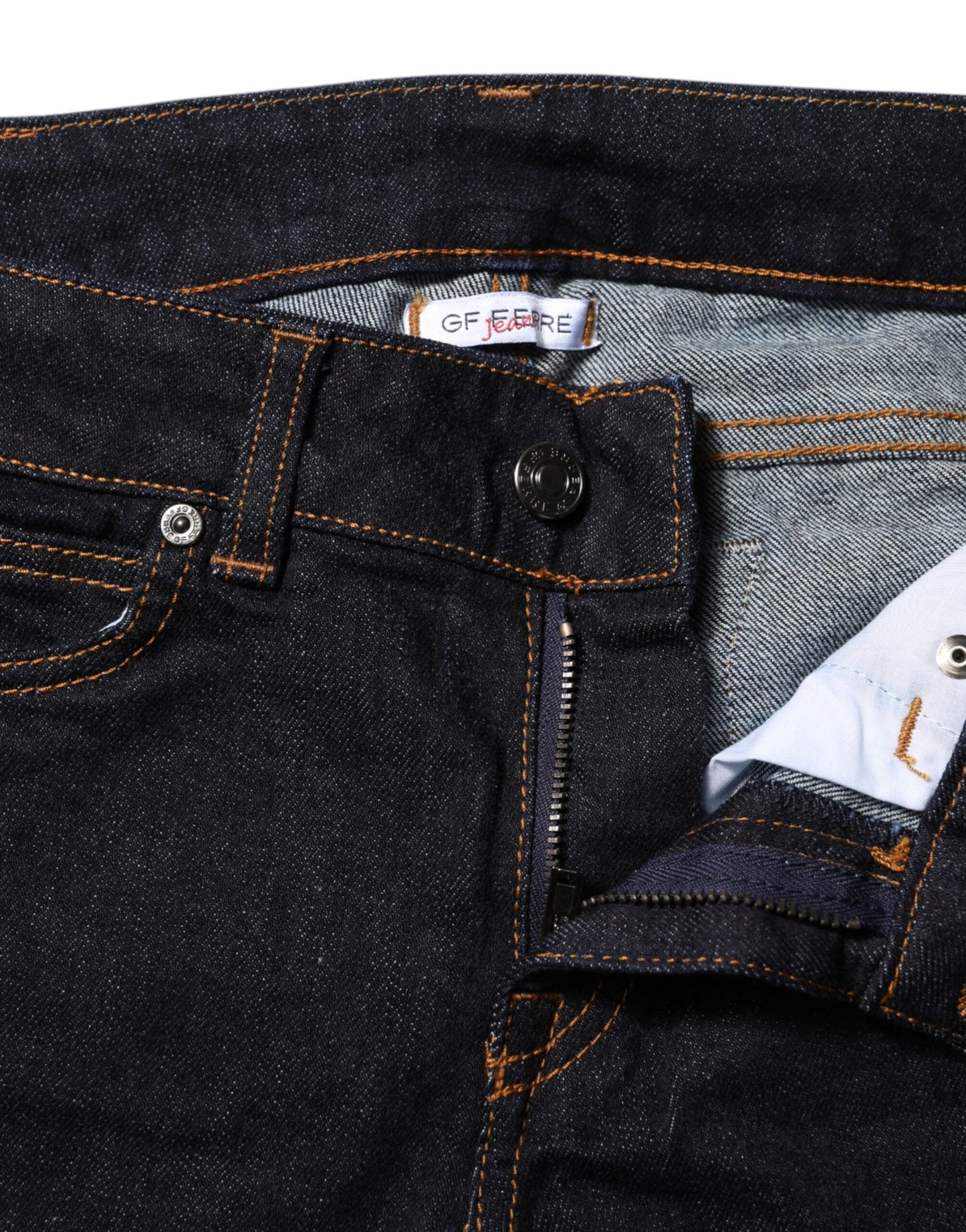 GF Ferre – Dunkelblaue Skinny-Jeans aus Baumwolle mit mittlerer Taille