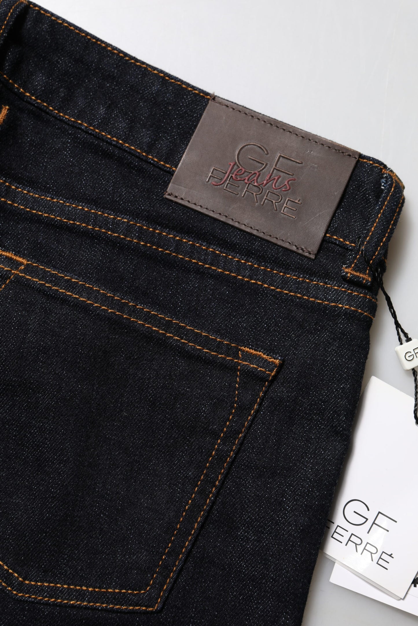 GF Ferre – Dunkelblaue Skinny-Jeans aus Baumwolle mit mittlerer Taille