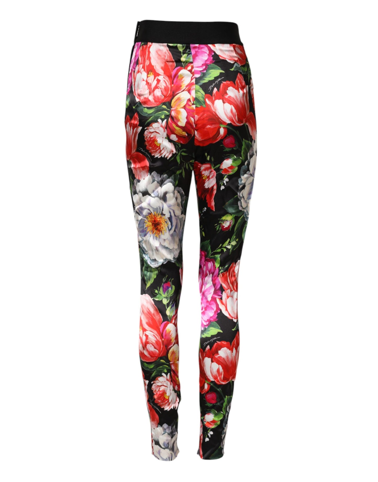 Pantalon legging à fleurs multicolores Dolce &amp; Gabbana à taille extensible