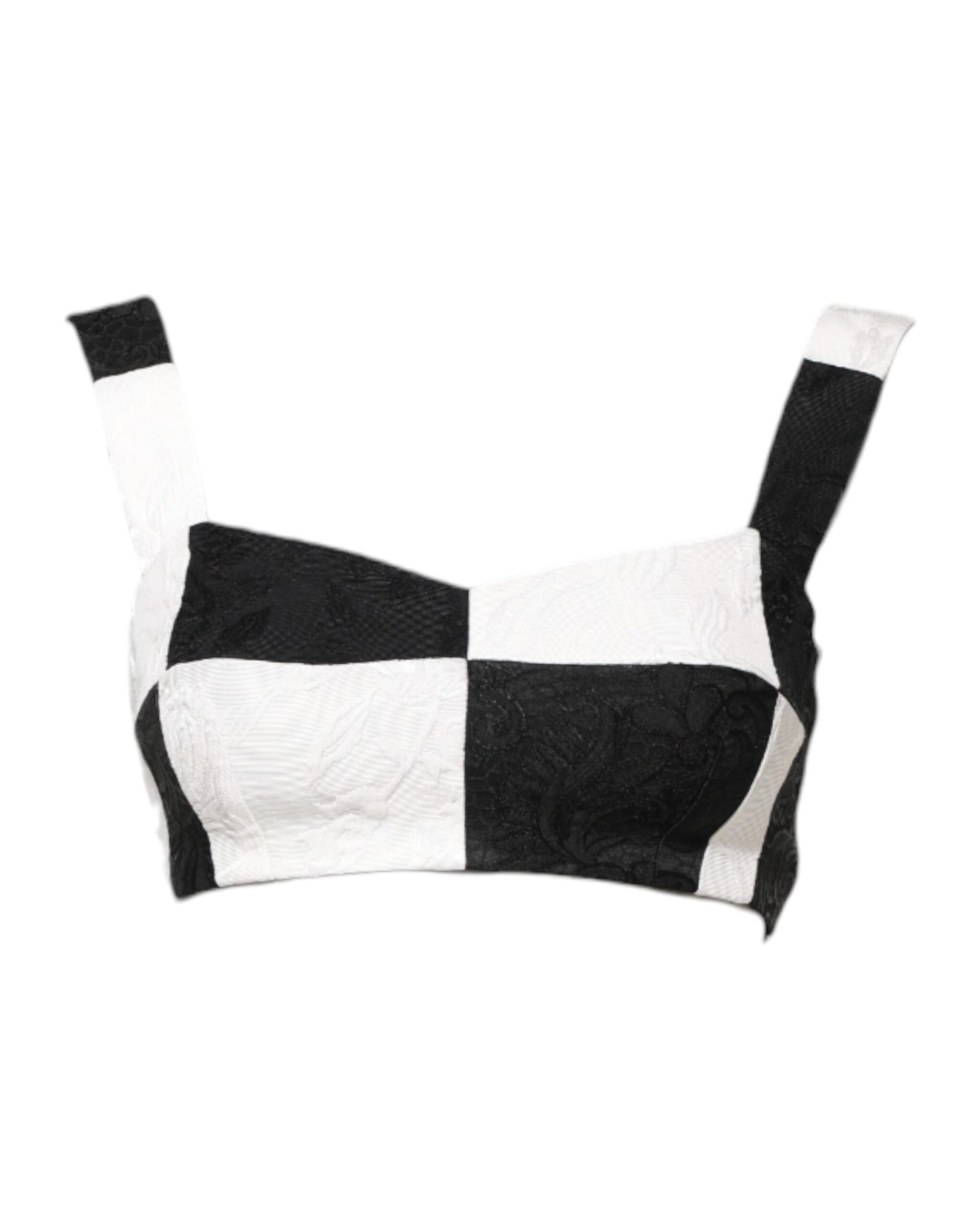 Dolce &amp; Gabbana - Haut corset court noir et blanc