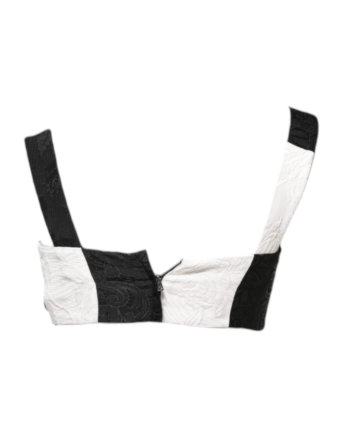 Dolce &amp; Gabbana - Haut corset court noir et blanc