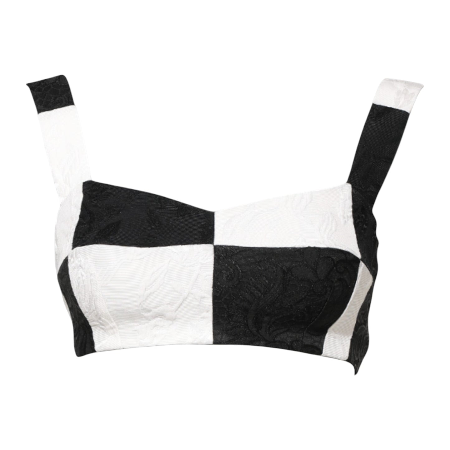Dolce &amp; Gabbana - Haut corset court noir et blanc