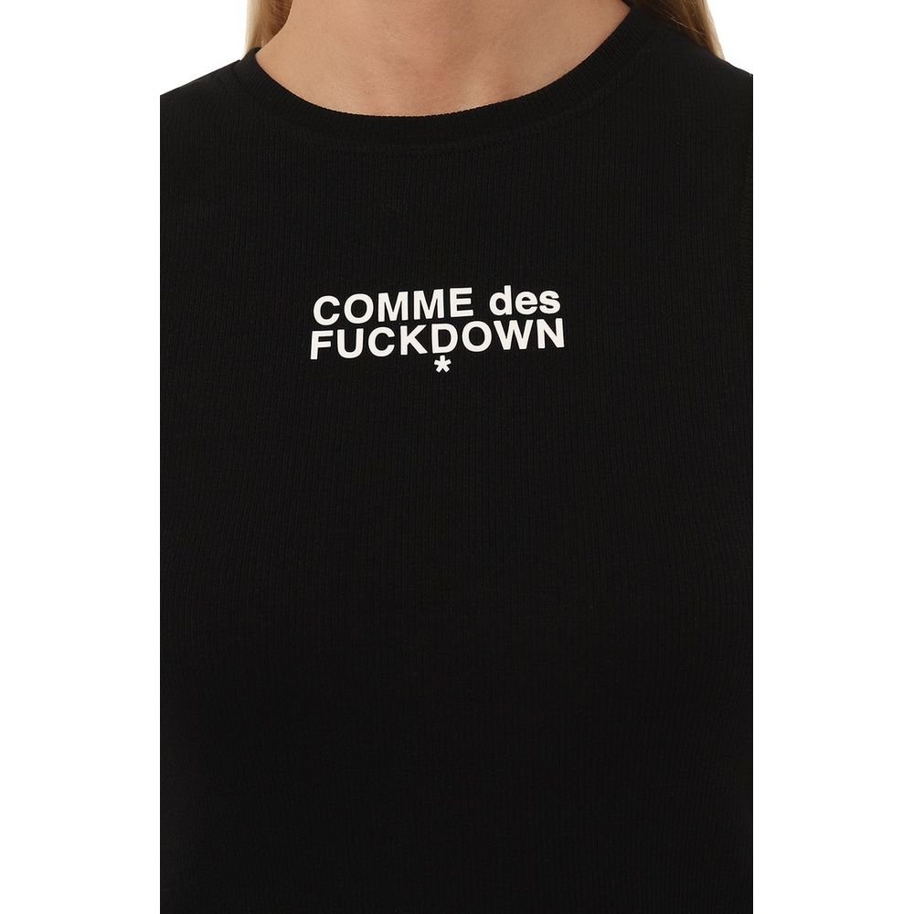 Comme Des Fuckdown Schwarze Baumwolloberteile und T-Shirts