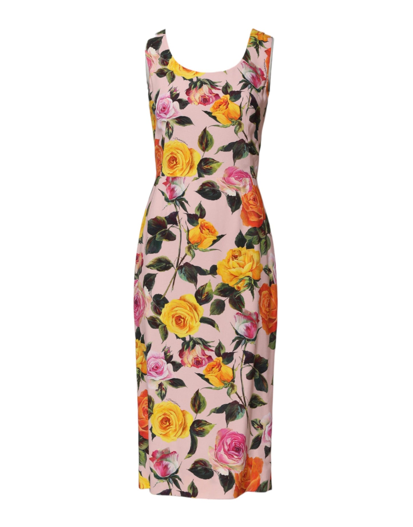 Robe fourreau à fleurs multicolores longueur genou Dolce &amp; Gabbana