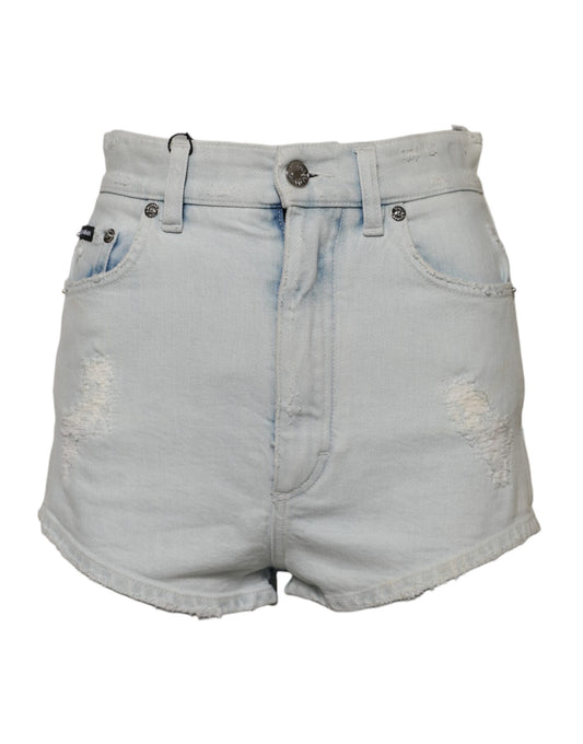 Short en denim délavé bleu clair Dolce &amp; Gabbana