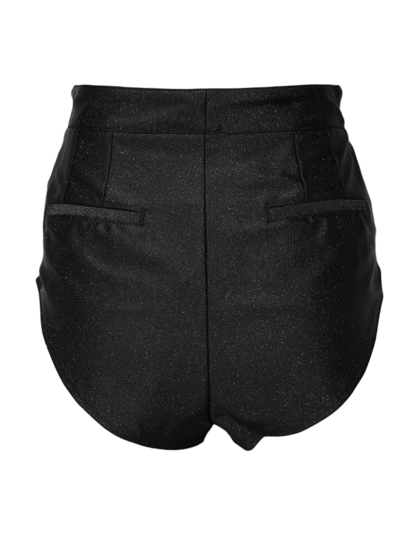 Short taille haute en viscose noire Dolce &amp; Gabbana