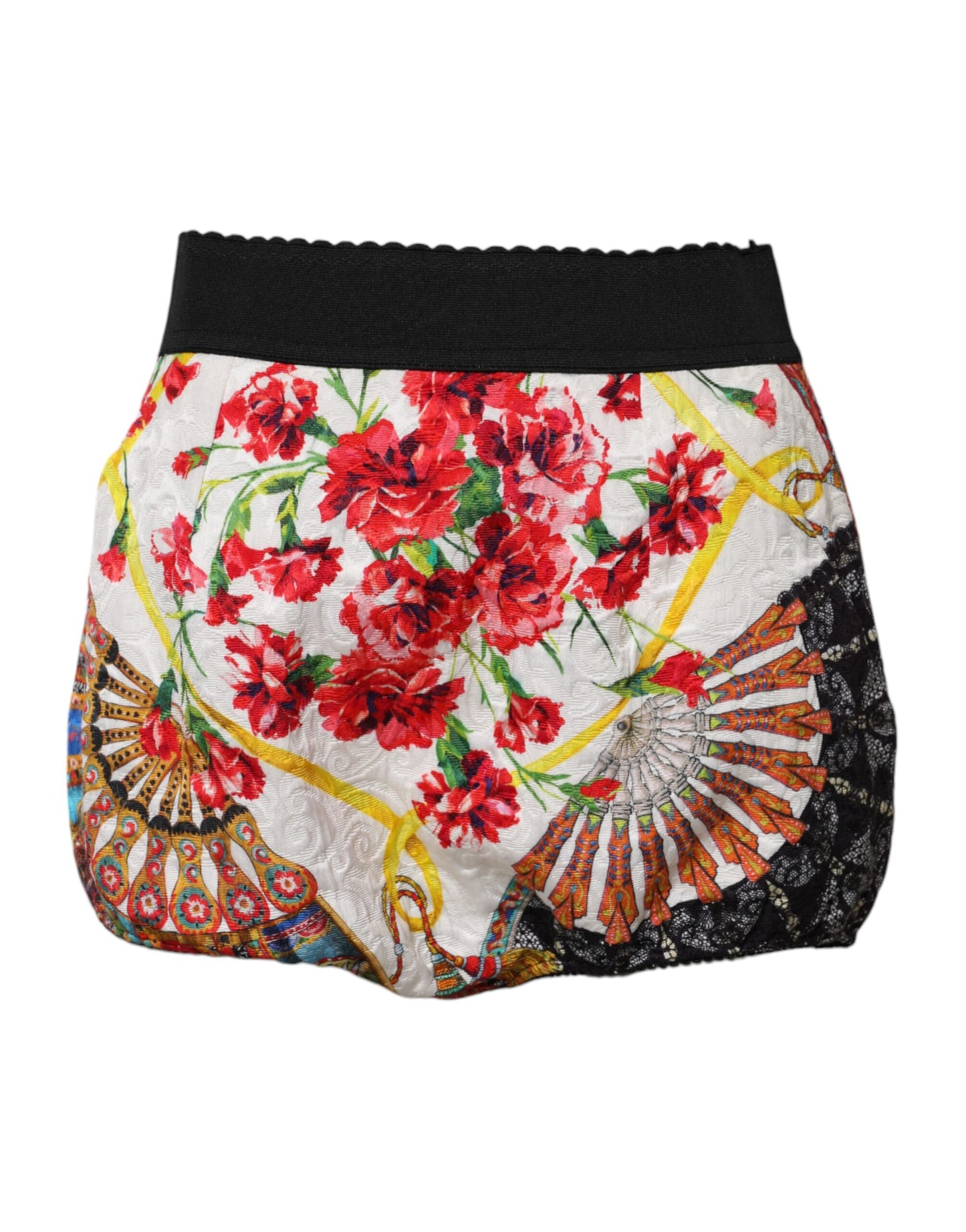 Short taille haute à fleurs multicolores Dolce &amp; Gabbana