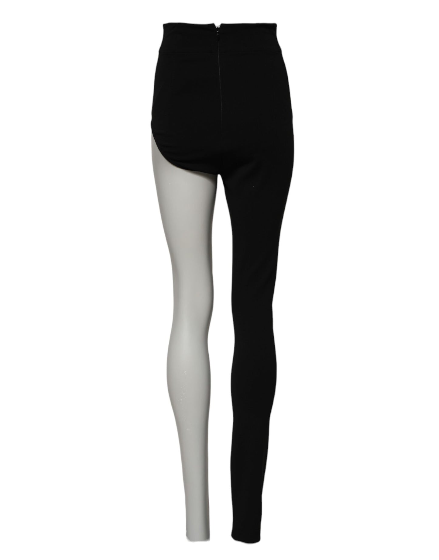 Pantalon taille haute en laine noire Dolce &amp; Gabbana