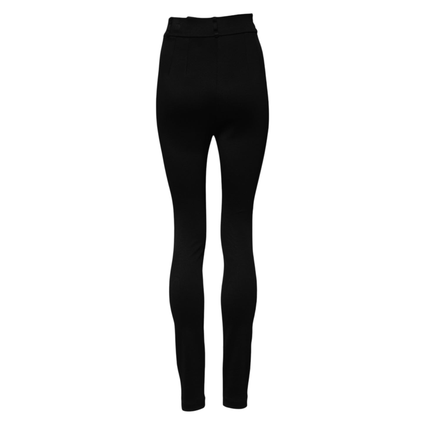 Pantalon legging skinny taille haute en nylon noir Dolce &amp; Gabbana