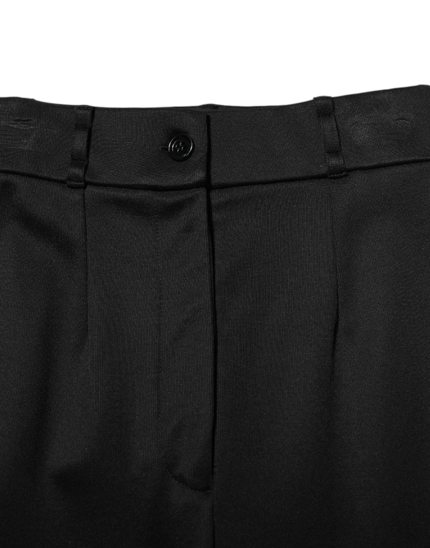 Pantalon legging skinny taille haute en nylon noir Dolce &amp; Gabbana