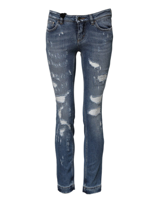Jean skinny bleu déchiré Dolce &amp; Gabbana PRETTY 