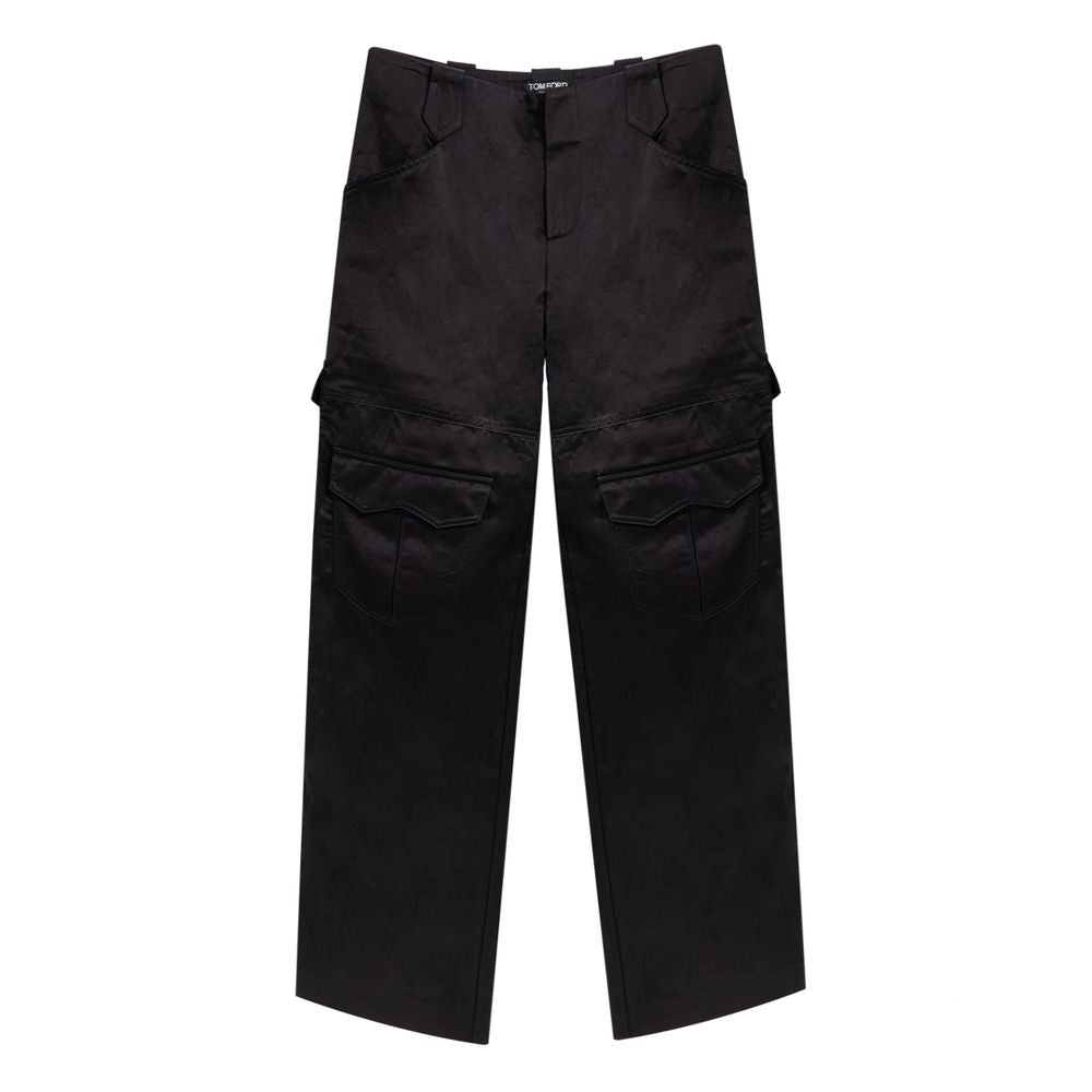 Pantalon cargo en viscose noir Tom Ford