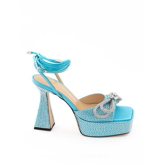 MACH &amp; MACH Plateforme en cuir bleu