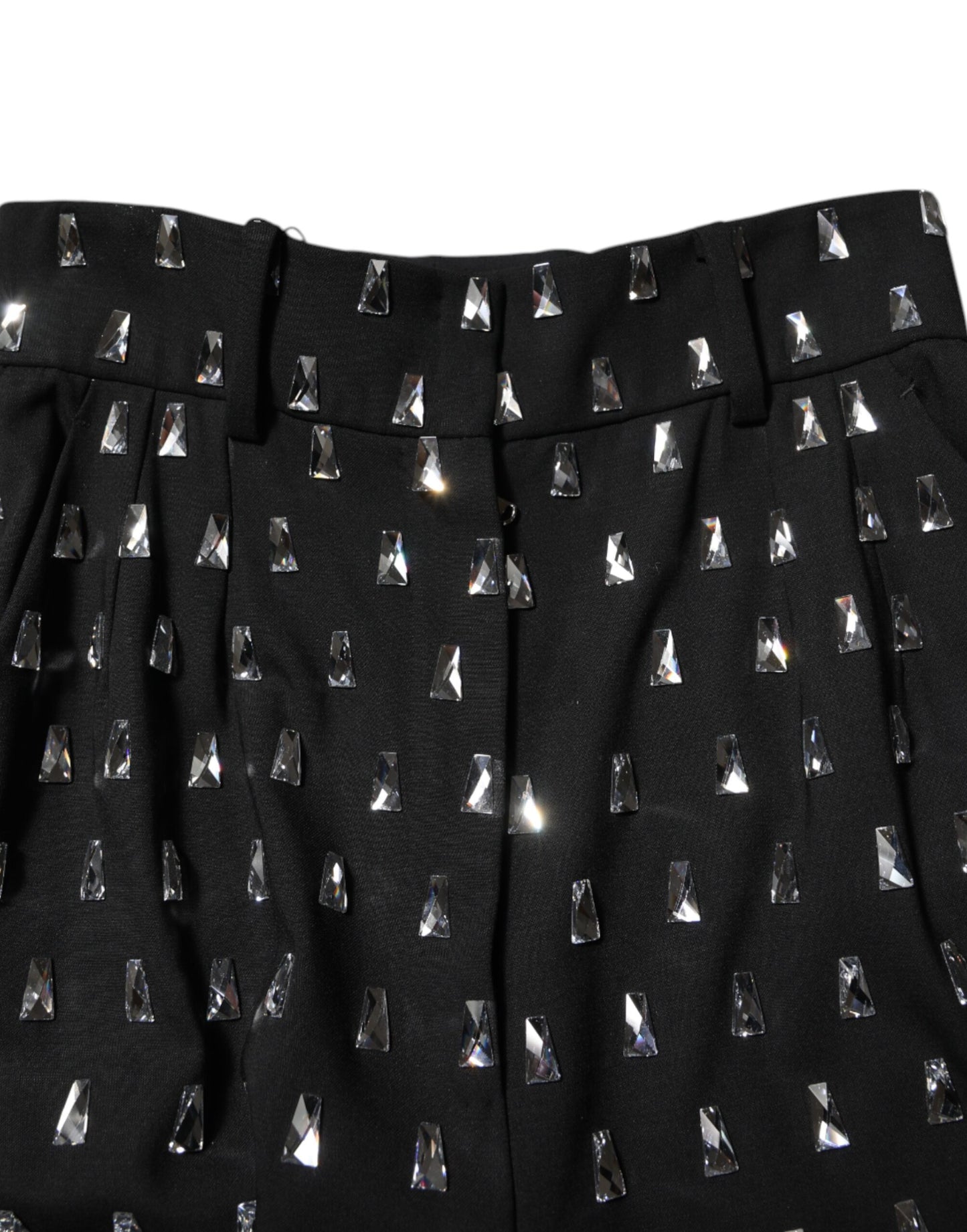 Pantalon large noir orné de cristaux Dolce &amp; Gabbana