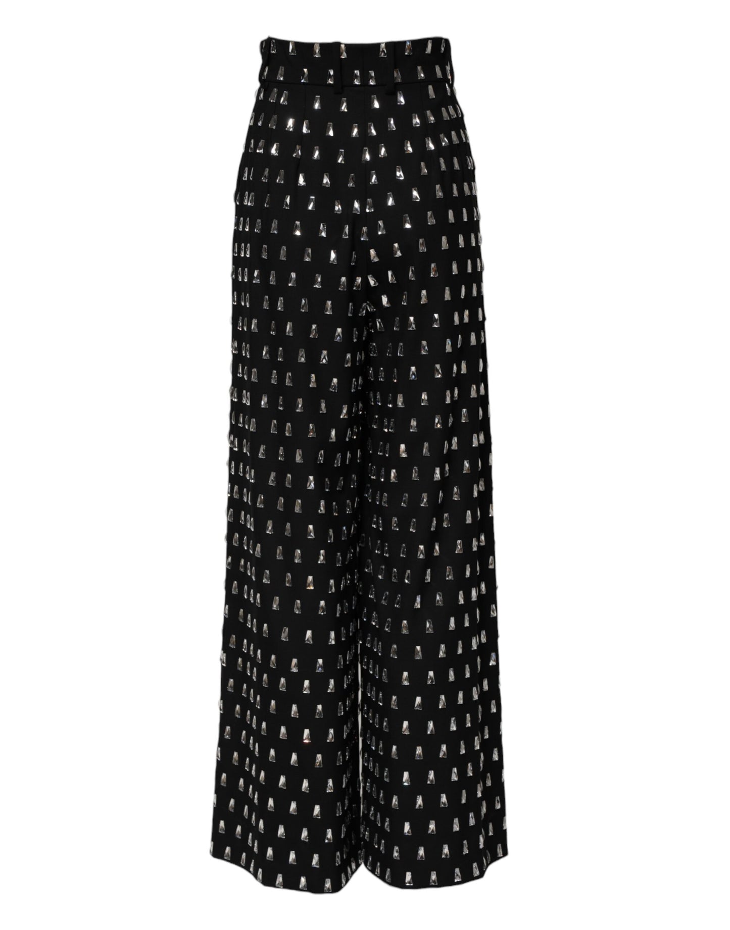 Pantalon large noir orné de cristaux Dolce &amp; Gabbana