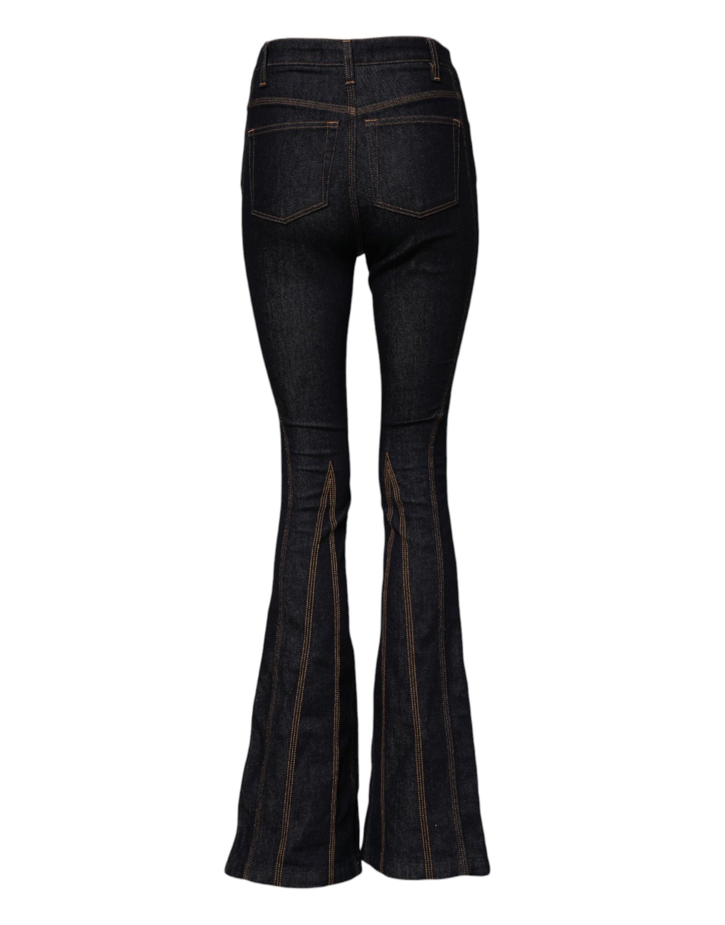 Jean bootcut taille moyenne en coton noir Dolce &amp; Gabbana 