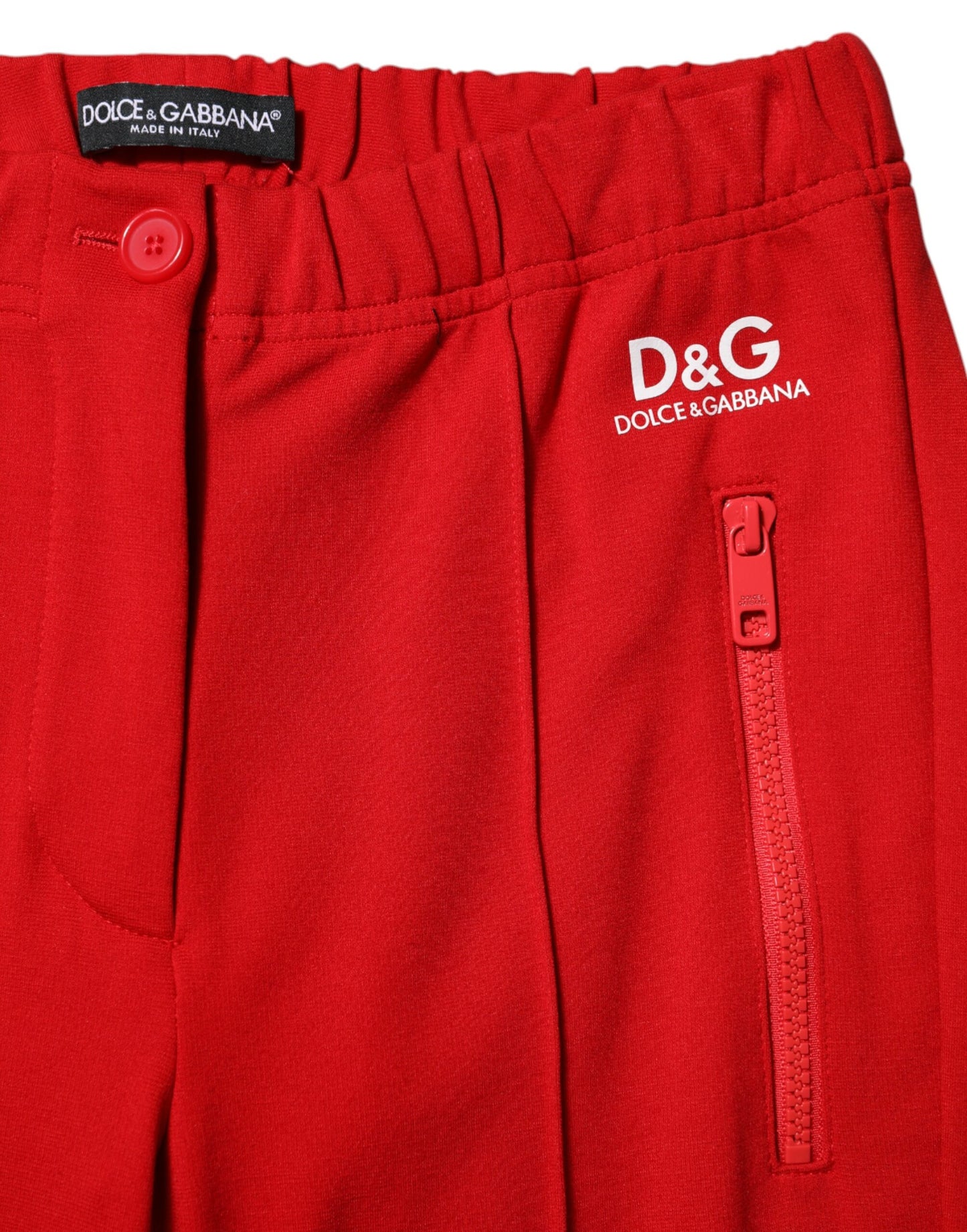 Pantalon slim taille moyenne rouge Dolce &amp; Gabbana