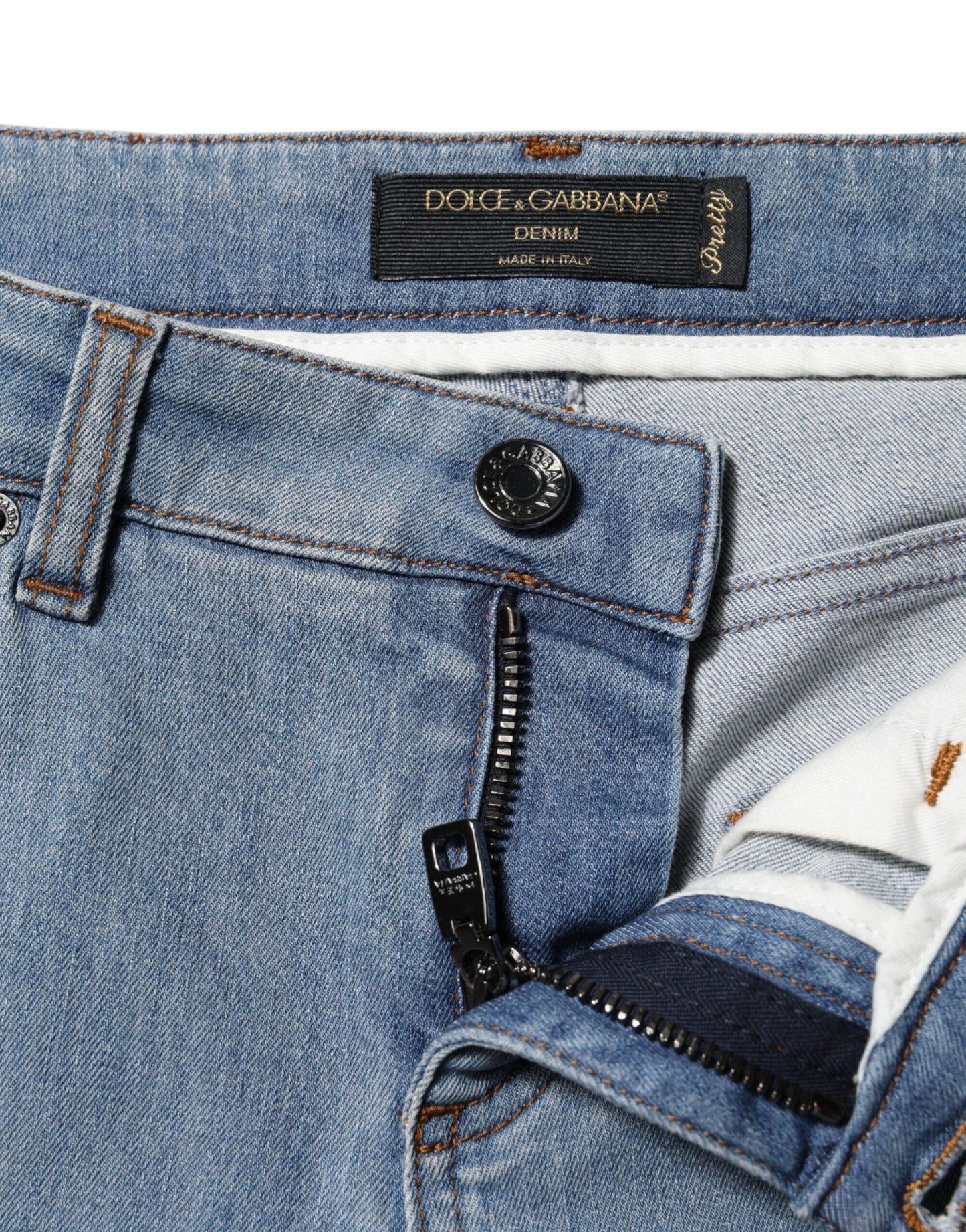 Jean skinny taille moyenne en coton bleu Dolce &amp; Gabbana PRETTY 